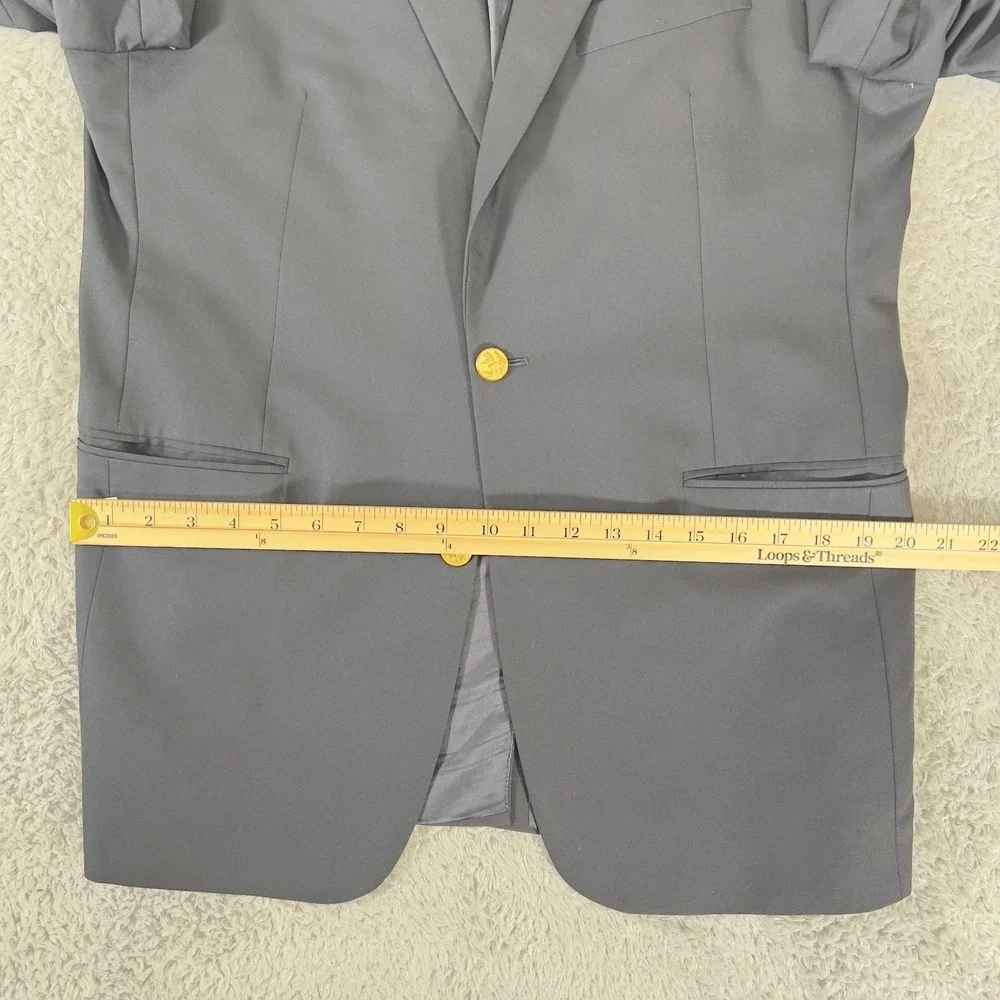 Loro Piana Blazer Mens 40 Navy Blue Wool Gold Button Brooksease Brooks Brothers